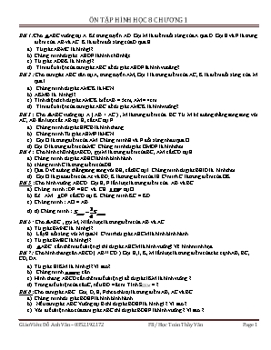 Ôn tập Hình học Lớp 8 - Chương I - Đỗ Anh Văn